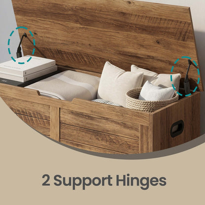 Blanket Storage Box, Shoe Bench with Storage, for Bedroom, Hallway, Living Room, White - image 30
