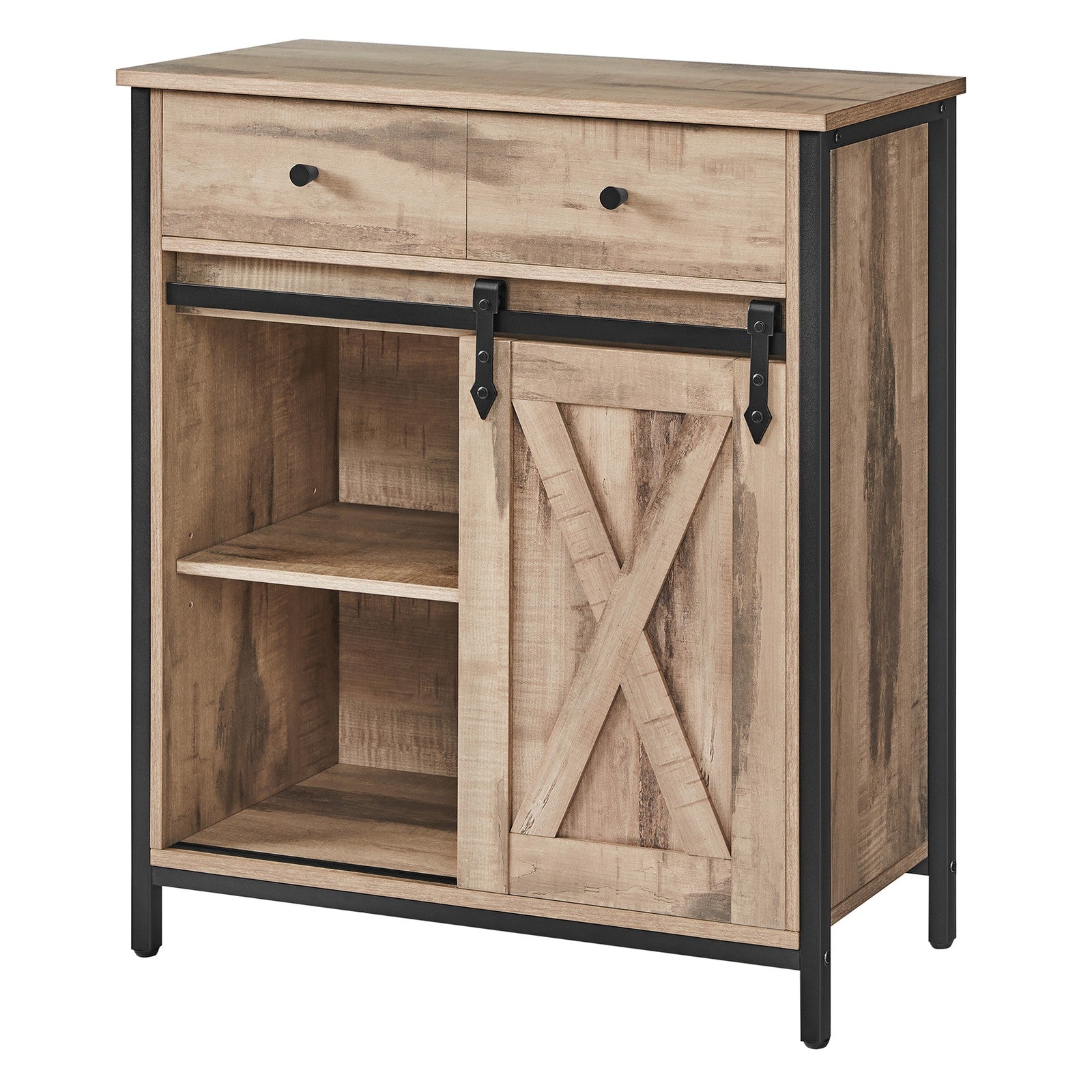 Storage Cabinet, Freestanding Floor Cabinet, Sideboard TV Cabinet with Sliding Barn Door - image 1