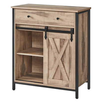 Storage Cabinet, Freestanding Floor Cabinet, Sideboard TV Cabinet with Sliding Barn Door - image 1