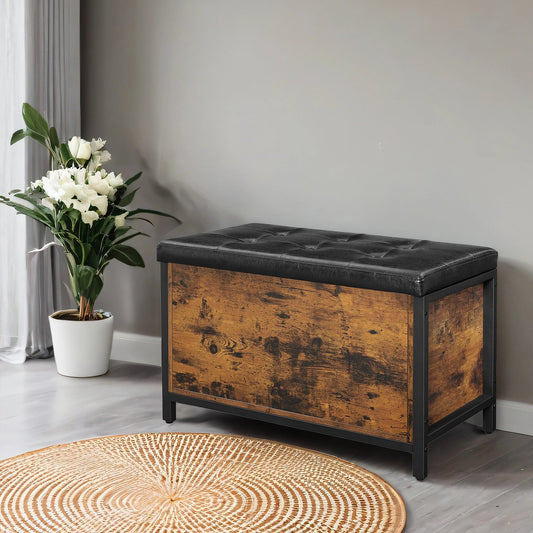 Storage Bench With Padded Seat, Storage Chest For Bedroom, Entryway - image 1