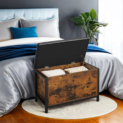 Storage Bench With Padded Seat, Storage Chest For Bedroom, Entryway - image 3