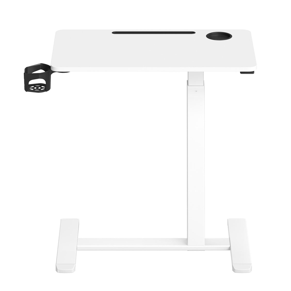 Rolling Adjustable Laptop Table, Height Adjustable Sit-Stand Desk with Cup Holders and Device Slot - image 8