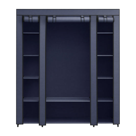 Closet Wardrobe, Portable Closet for Bedroom, Clothes Rail with Fabric Cover - image 1