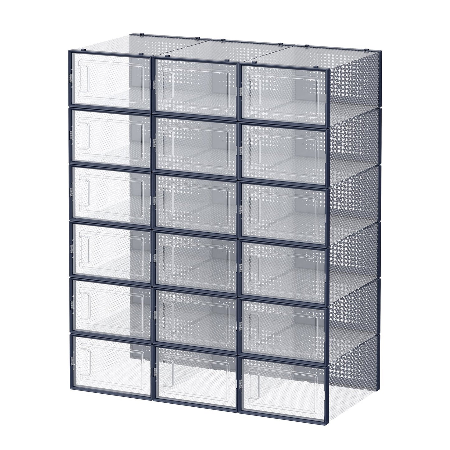 Stackable Shoe Boxes, Pack of 8 Shoe Storage Organizers, 33.3 x 23.2 x 14.3 cm - image 8