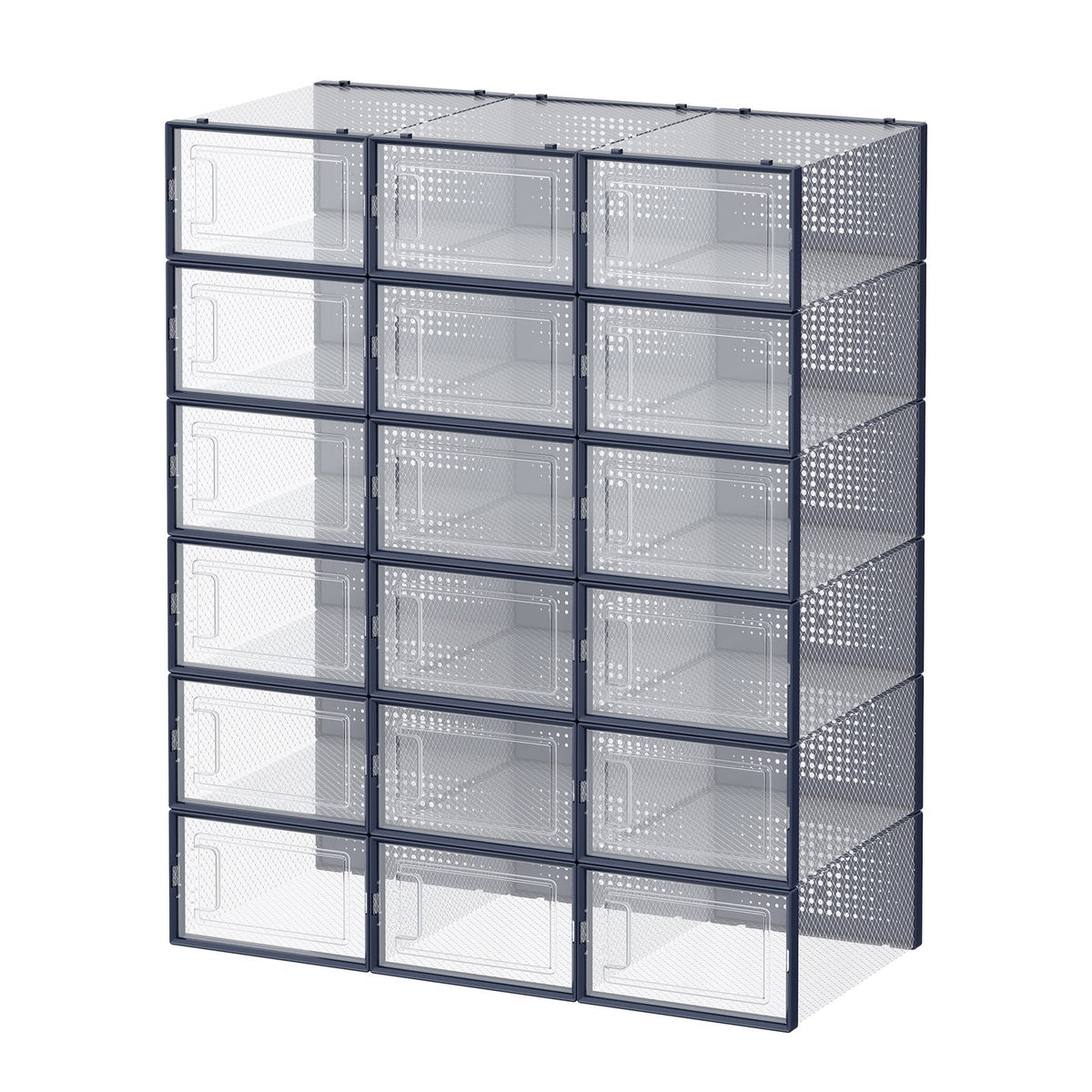 Stackable Shoe Boxes, Pack of 8 Shoe Storage Organizers, 33.3 x 23.2 x 14.3 cm - image 8