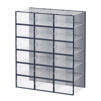 Stackable Shoe Boxes, Pack of 8 Shoe Storage Organizers, 33.3 x 23.2 x 14.3 cm - image 8