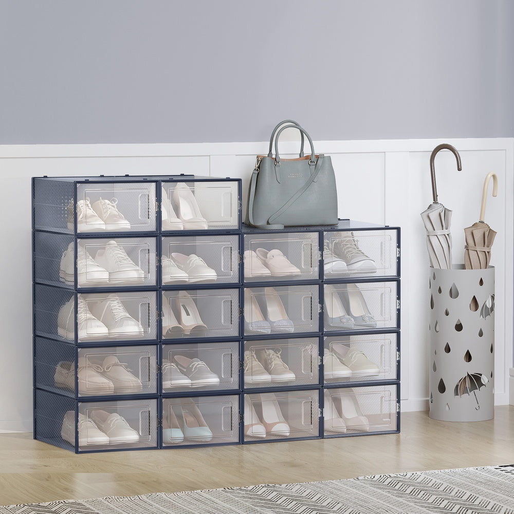 Stackable Shoe Boxes, Pack of 8 Shoe Storage Organizers, 33.3 x 23.2 x 14.3 cm - image 10