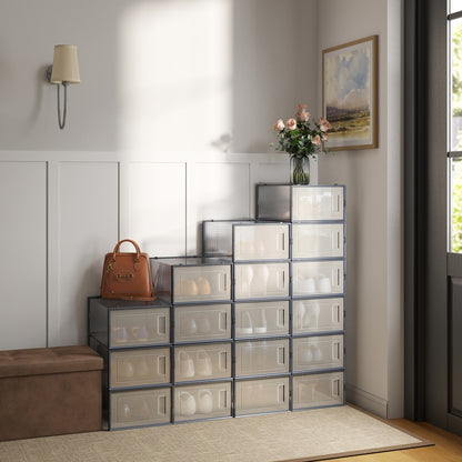 Stackable Shoe Boxes, Pack of 8 Shoe Storage Organizers, 33.3 x 23.2 x 14.3 cm - image 14