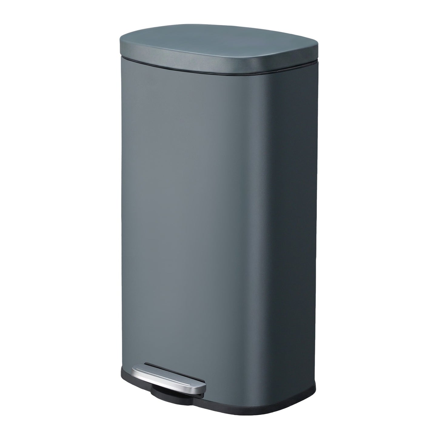 Pedal Rubbish Bin 30L, Soft-Close Lid Kitchen Waste Bin with Inner Bucket, Steel, for Home, Grey - image 8