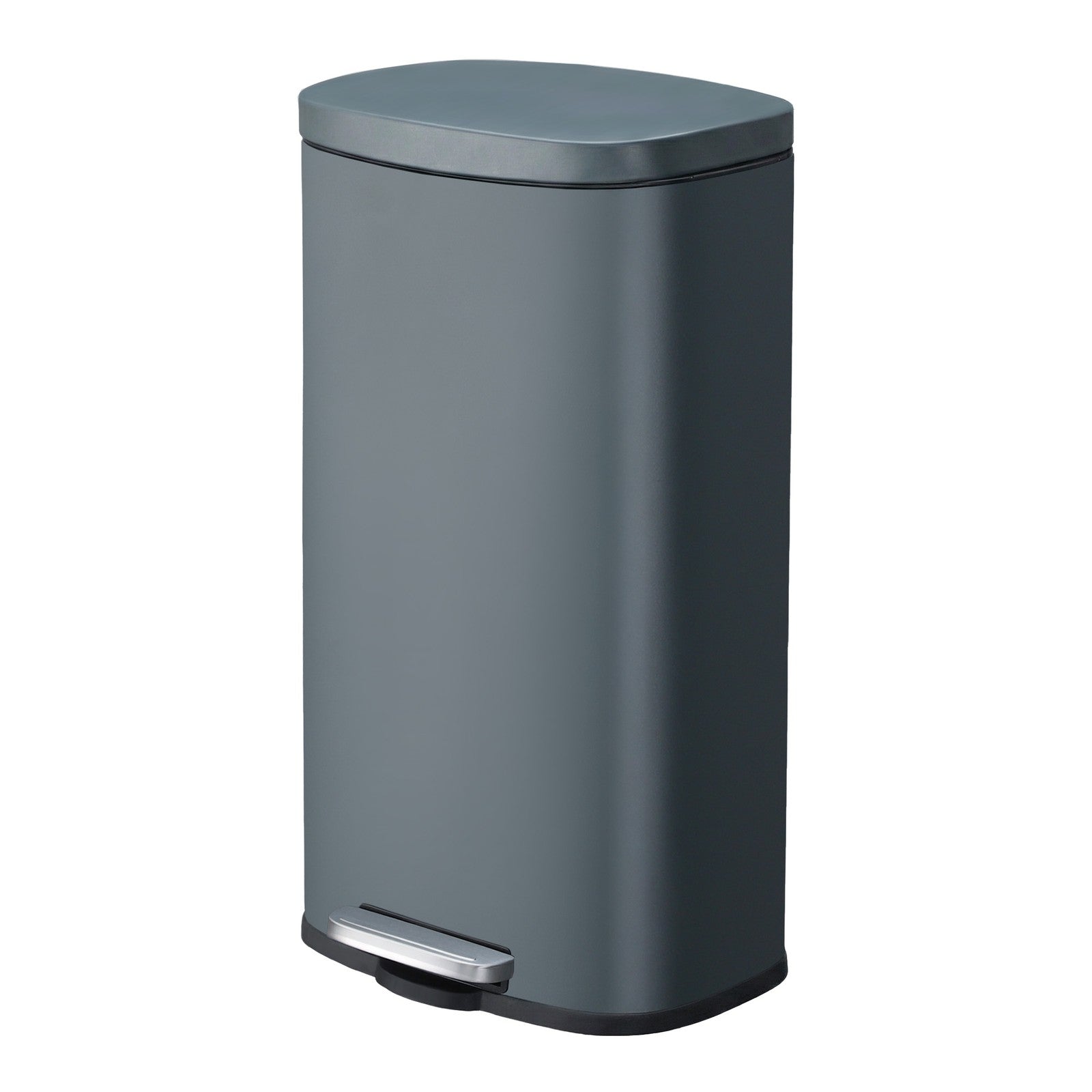 Pedal Rubbish Bin 30L, Soft-Close Lid Kitchen Waste Bin with Inner Bucket, Steel, for Home, Grey - image 8