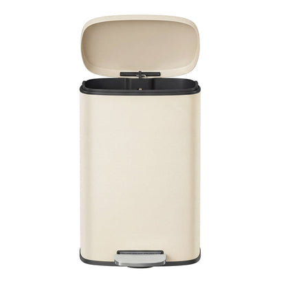Pedal Rubbish Can 13 Gallon, Steel Trash Bin with Inner Bucket, Soft Close, for Kitchen, Black - image 26
