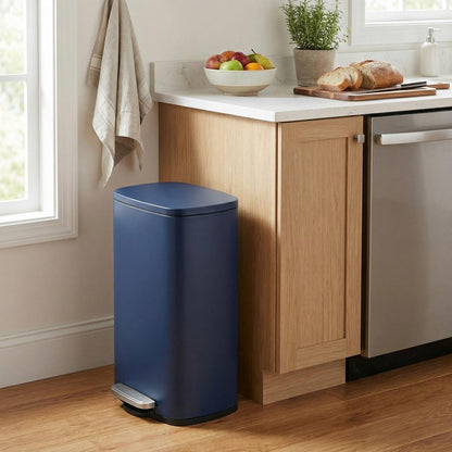 Pedal Rubbish Can 13 Gallon, Steel Trash Bin with Inner Bucket, Soft Close, for Kitchen, Black - image 41