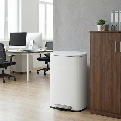 Pedal Rubbish Can 13 Gallon, Steel Trash Bin with Inner Bucket, Soft Close, for Kitchen, Black - image 16
