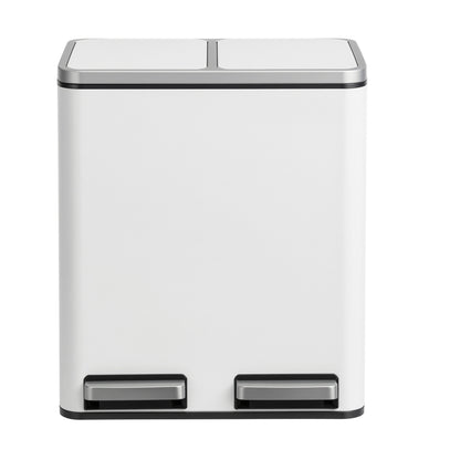 Dual Rubbish Bin for Recycling and Waste, Waste Bin with Inner Buckets, Soft Close, Sand Beige and Black - image 40