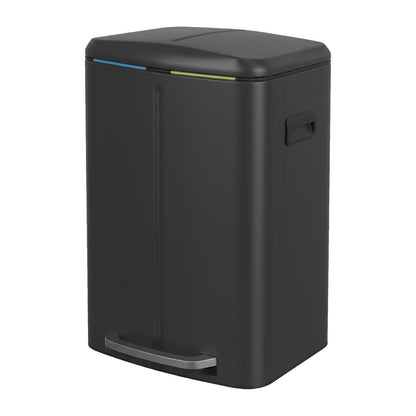 40L Double Kitchen Bin with Lids, Rubbish Bin, Soft Close with Plastic Inner Buckets - image 2