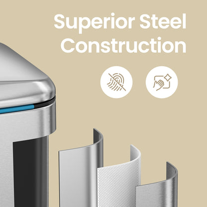 40L Double Kitchen Bin with Lids, Rubbish Bin, Soft Close with Plastic Inner Buckets - image 15
