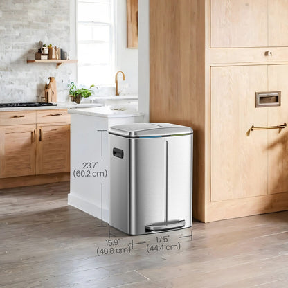 40L Double Kitchen Bin with Lids, Rubbish Bin, Soft Close with Plastic Inner Buckets - image 17