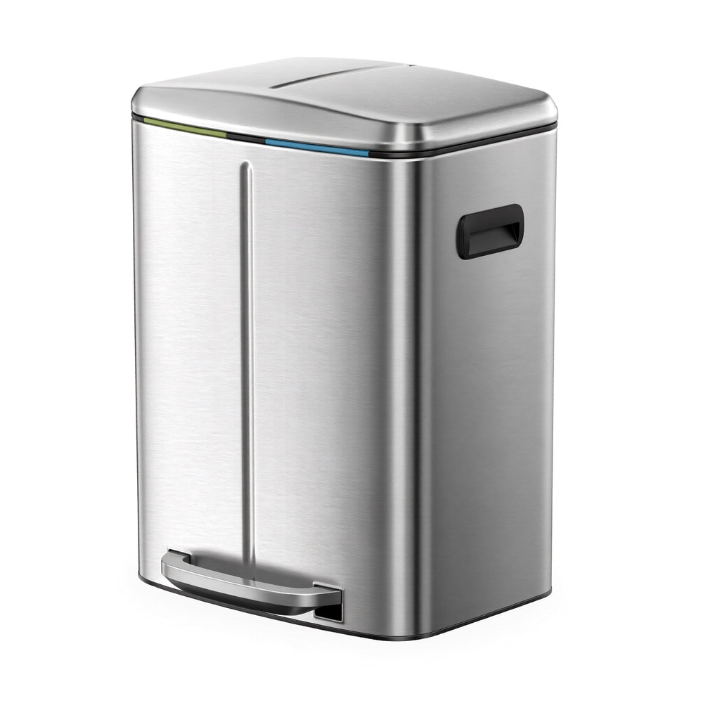 40L Double Kitchen Bin with Lids, Rubbish Bin, Soft Close with Plastic Inner Buckets - image 21