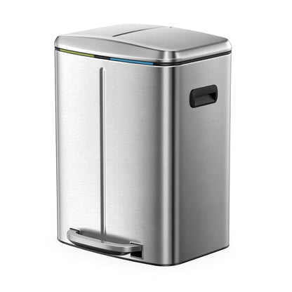 40L Double Kitchen Bin with Lids, Rubbish Bin, Soft Close with Plastic Inner Buckets - image 21