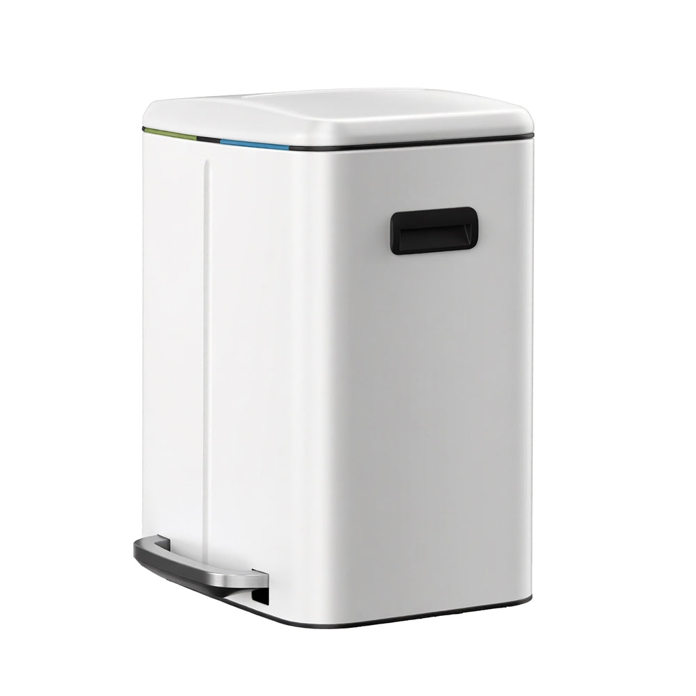 40L Double Kitchen Bin with Lids, Rubbish Bin, Soft Close with Plastic Inner Buckets - image 25