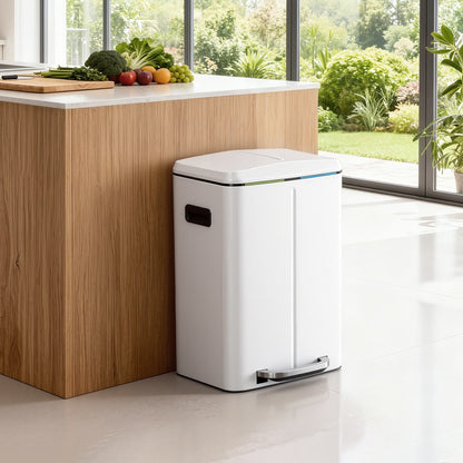 40L Double Kitchen Bin with Lids, Rubbish Bin, Soft Close with Plastic Inner Buckets - image 31