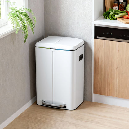 40L Double Kitchen Bin with Lids, Rubbish Bin, Soft Close with Plastic Inner Buckets - image 30