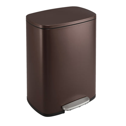 Pedal Rubbish Can 13 Gallon, Steel Trash Bin with Inner Bucket, Soft Close, for Kitchen, Black - image 44