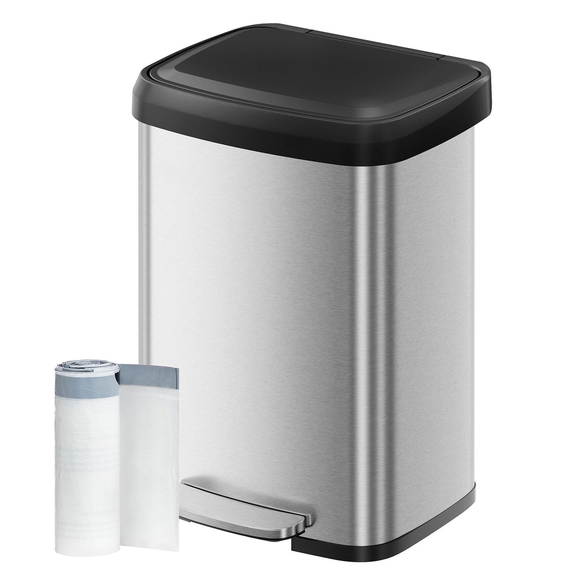 68L Kitchen Rubbish Bin, Metal Waste Pedal Bin with Lid, Tall and Large - image 25
