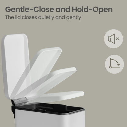 Pedal Trash Can, Soft Close Bathroom Bin - image 2