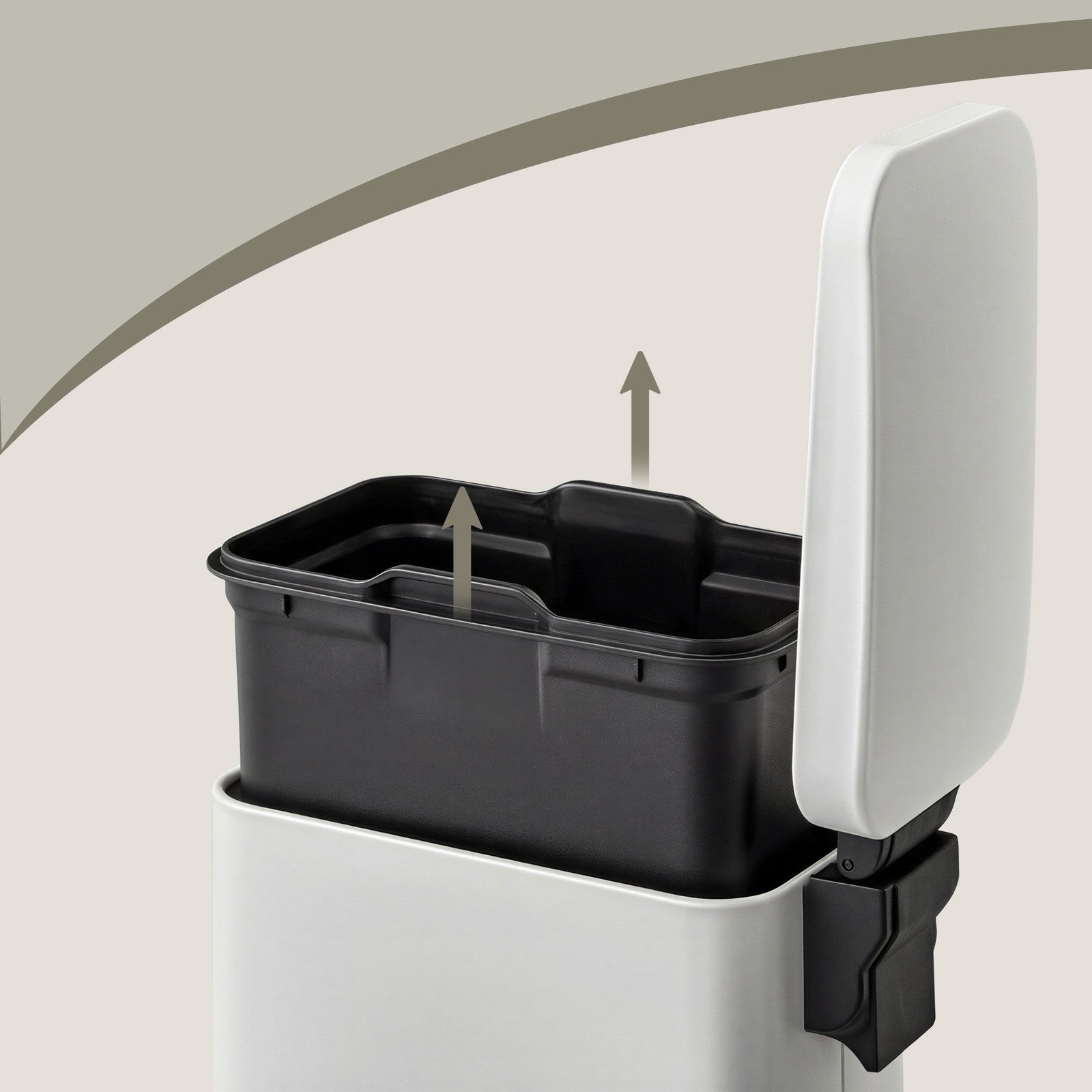 Pedal Trash Can, Soft Close Bathroom Bin - image 3