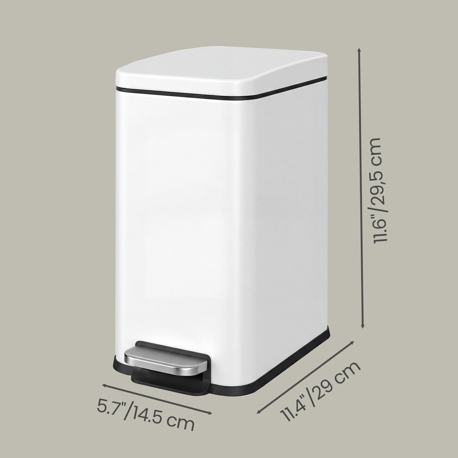Pedal Trash Can, Soft Close Bathroom Bin - image 5