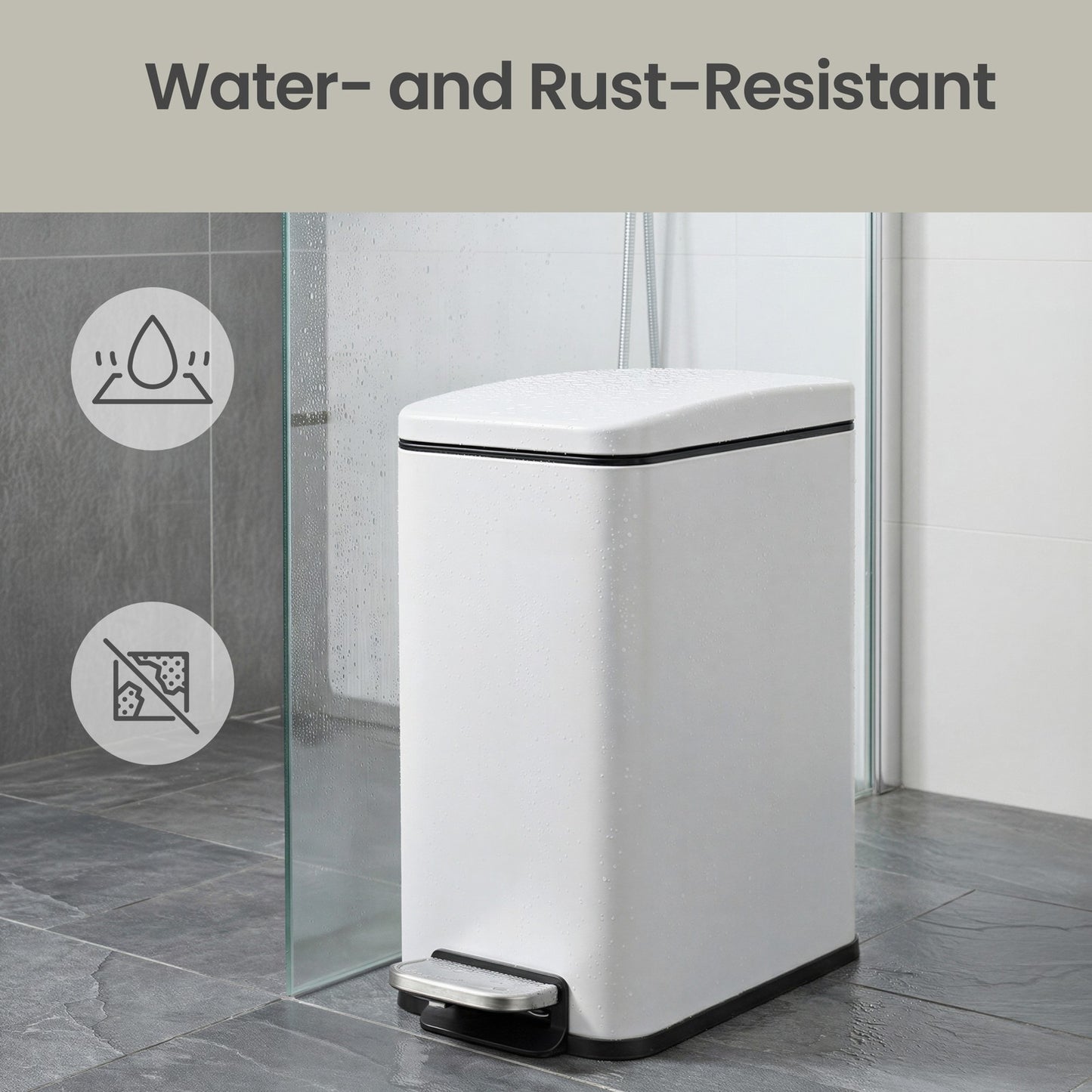 Pedal Trash Can, Soft Close Bathroom Bin - image 8