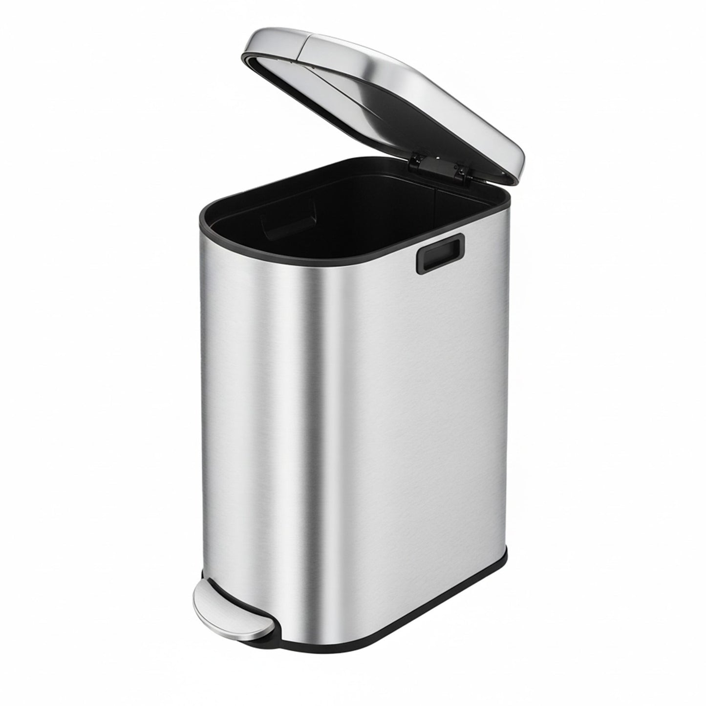Dual Compartment Recycling Bin, 30L and 20L Pedal Kitchen Waste Bin with Slim Design, Wing Lids - image 1