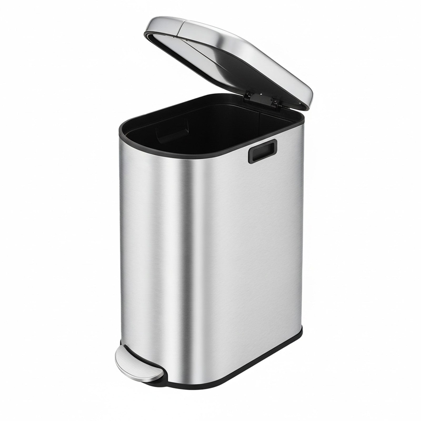 Dual Compartment Recycling Bin, 30L and 20L Pedal Kitchen Waste Bin with Slim Design, Wing Lids - image 1