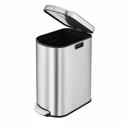 Dual Compartment Recycling Bin, 30L and 20L Pedal Kitchen Waste Bin with Slim Design, Wing Lids - image 1