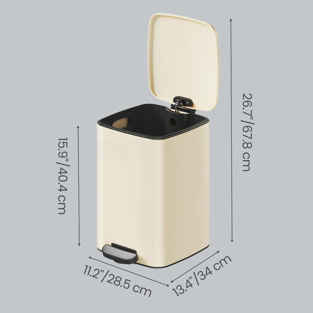 Trash Can, 8-Gallon Trash Bin, Stainless Steel Kitchen Garbage Can - image 51