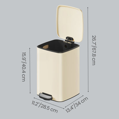 Trash Can, 8-Gallon Trash Bin, Stainless Steel Kitchen Garbage Can - image 51