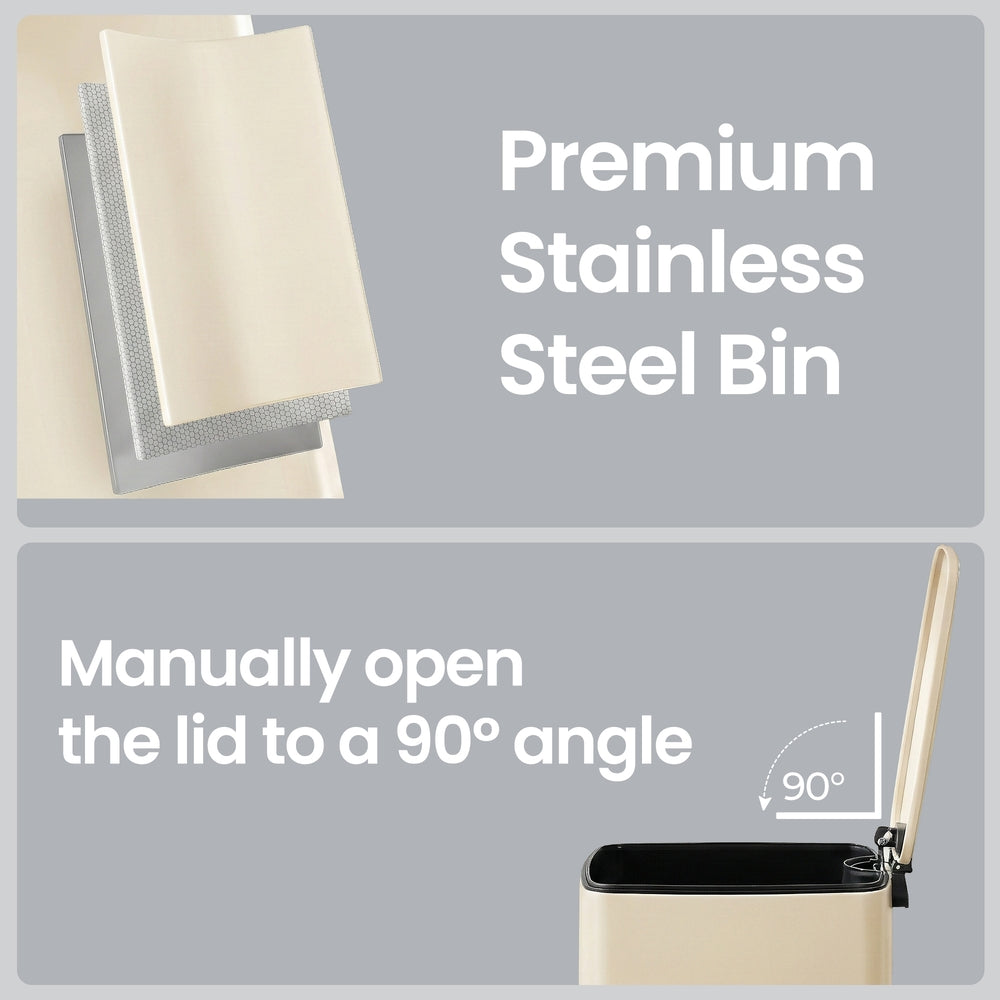 Trash Can, 8-Gallon Trash Bin, Stainless Steel Kitchen Garbage Can - image 53