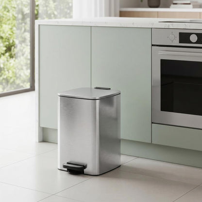 Trash Can, 8-Gallon Trash Bin, Stainless Steel Kitchen Garbage Can - image 71
