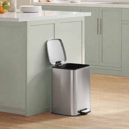 Trash Can, 8-Gallon Trash Bin, Stainless Steel Kitchen Garbage Can - image 67
