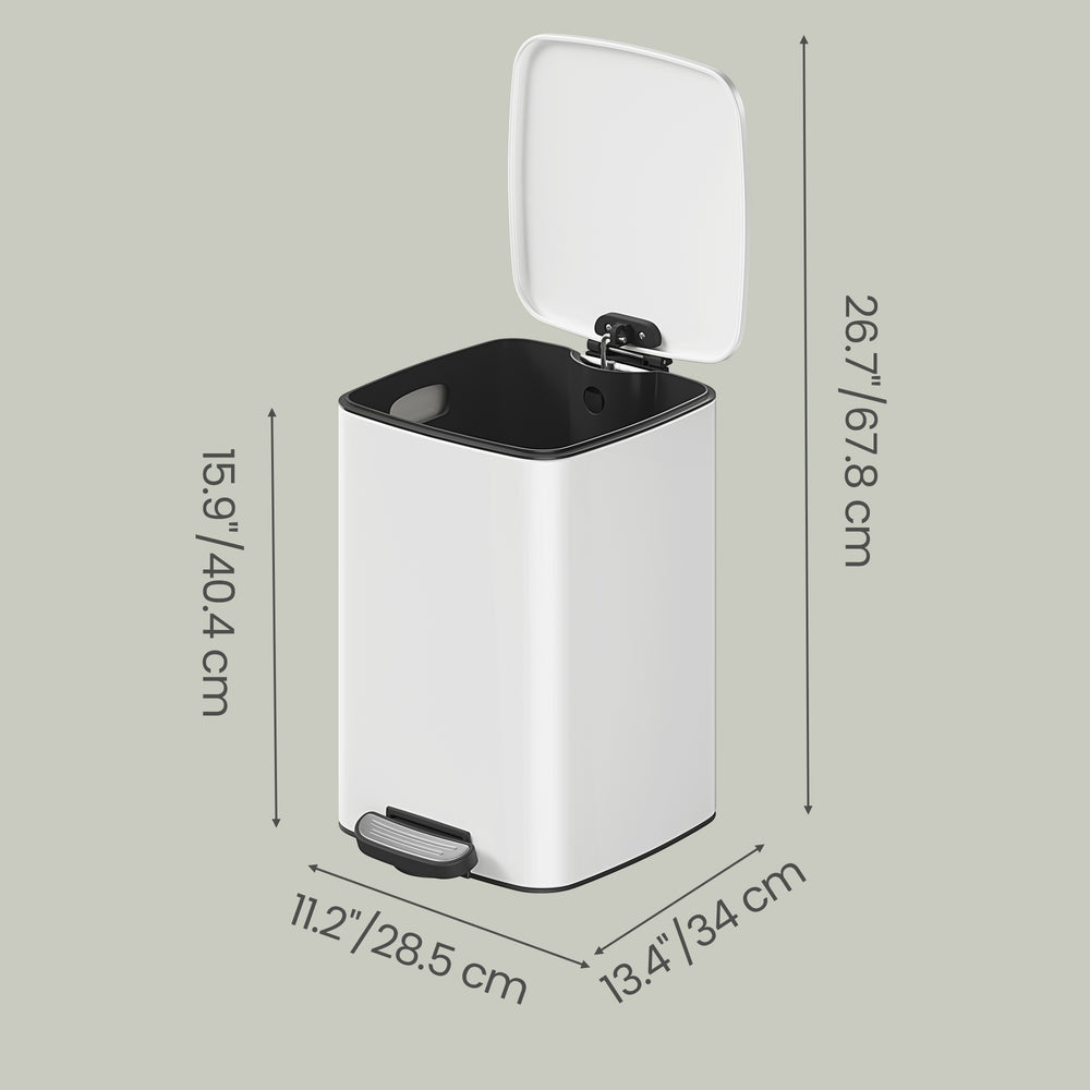 Trash Can, 8-Gallon Trash Bin, Stainless Steel Kitchen Garbage Can - image 44