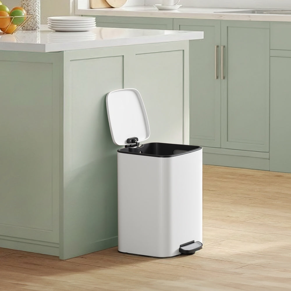 Trash Can, 8-Gallon Trash Bin, Stainless Steel Kitchen Garbage Can - image 43