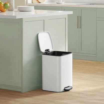 Trash Can, 8-Gallon Trash Bin, Stainless Steel Kitchen Garbage Can - image 43