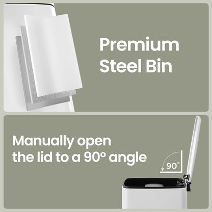 Trash Can, 8-Gallon Trash Bin, Stainless Steel Kitchen Garbage Can - image 46