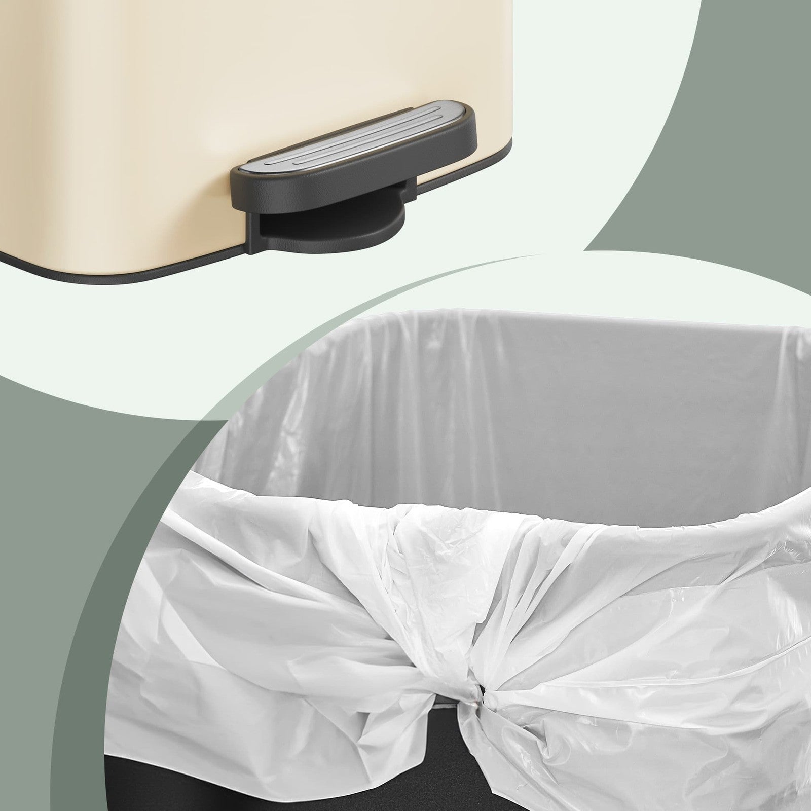 Trash Can, 8-Gallon Trash Bin, Stainless Steel Kitchen Garbage Can - image 24