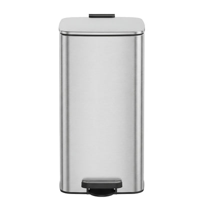 Trash Can, 8-Gallon Trash Bin, Stainless Steel Kitchen Garbage Can - image 9