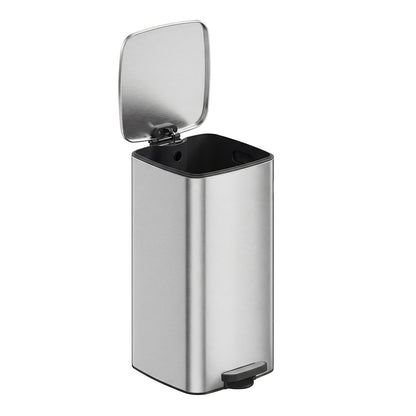 Trash Can, 8-Gallon Trash Bin, Stainless Steel Kitchen Garbage Can - image 2