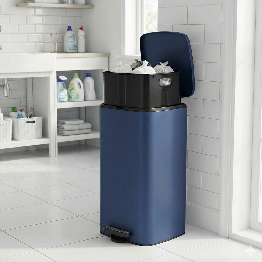 Trash Can, 8-Gallon Trash Bin, Stainless Steel Kitchen Garbage Can - image 25