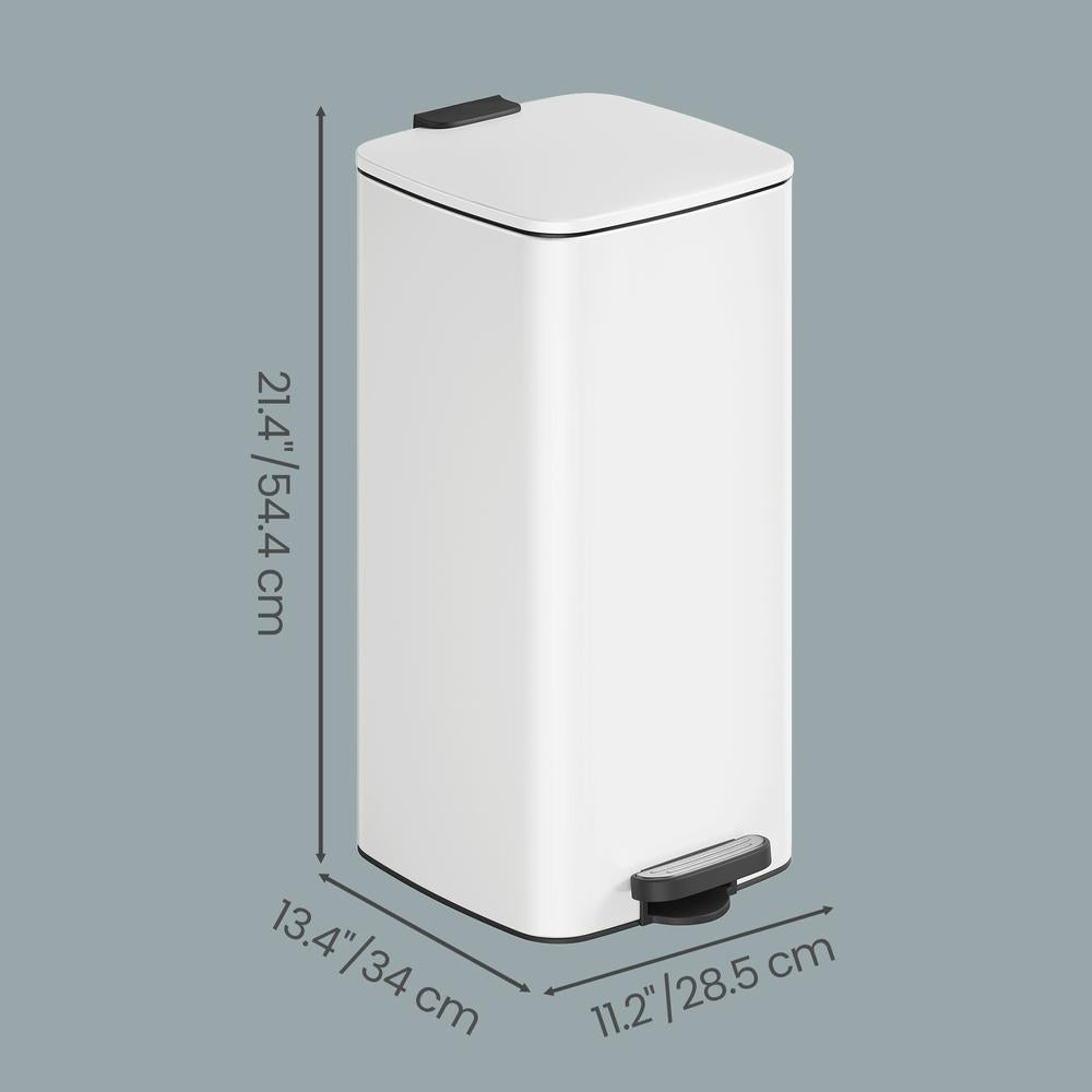 Trash Can, 8-Gallon Trash Bin, Stainless Steel Kitchen Garbage Can - image 36