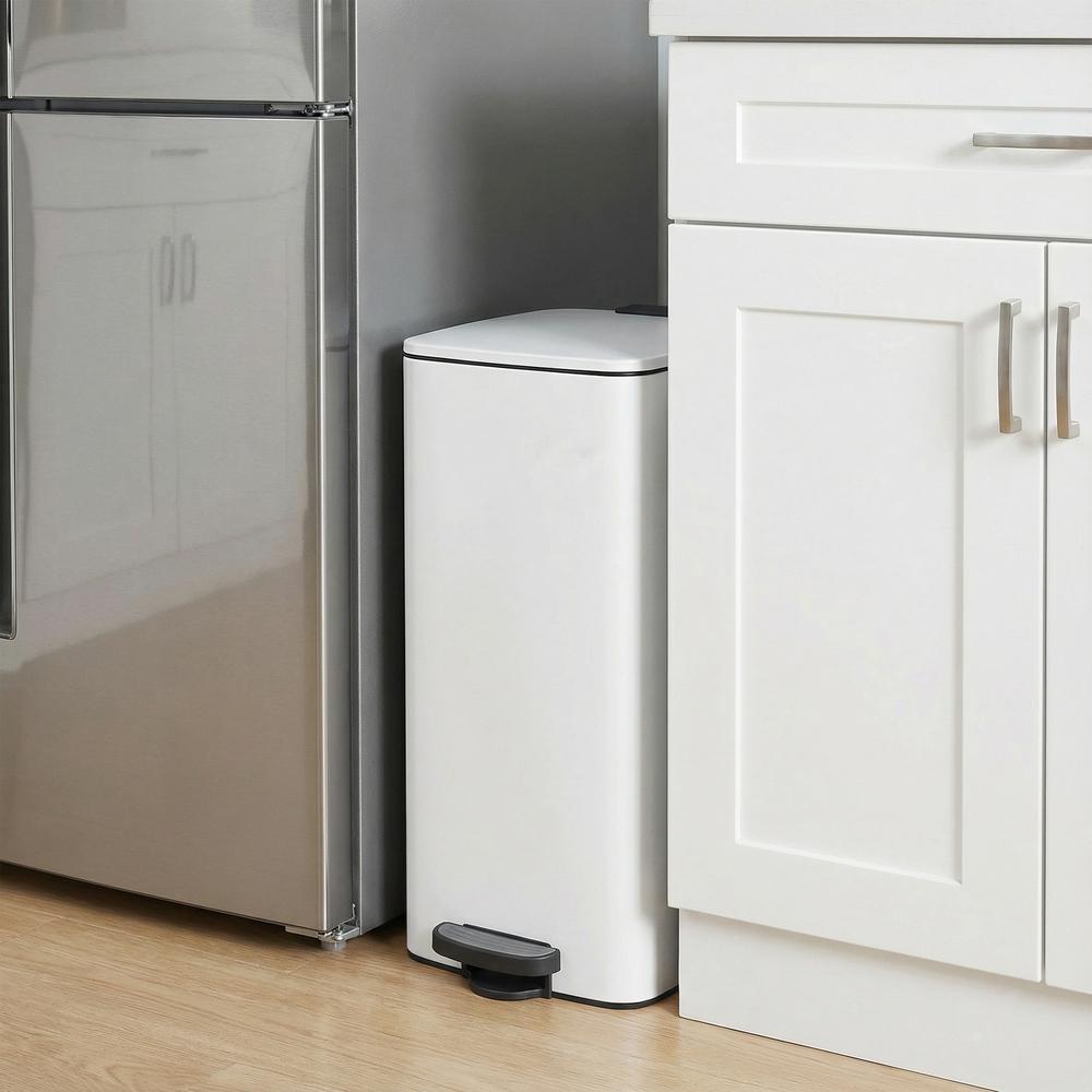 Trash Can, 8-Gallon Trash Bin, Stainless Steel Kitchen Garbage Can - image 40